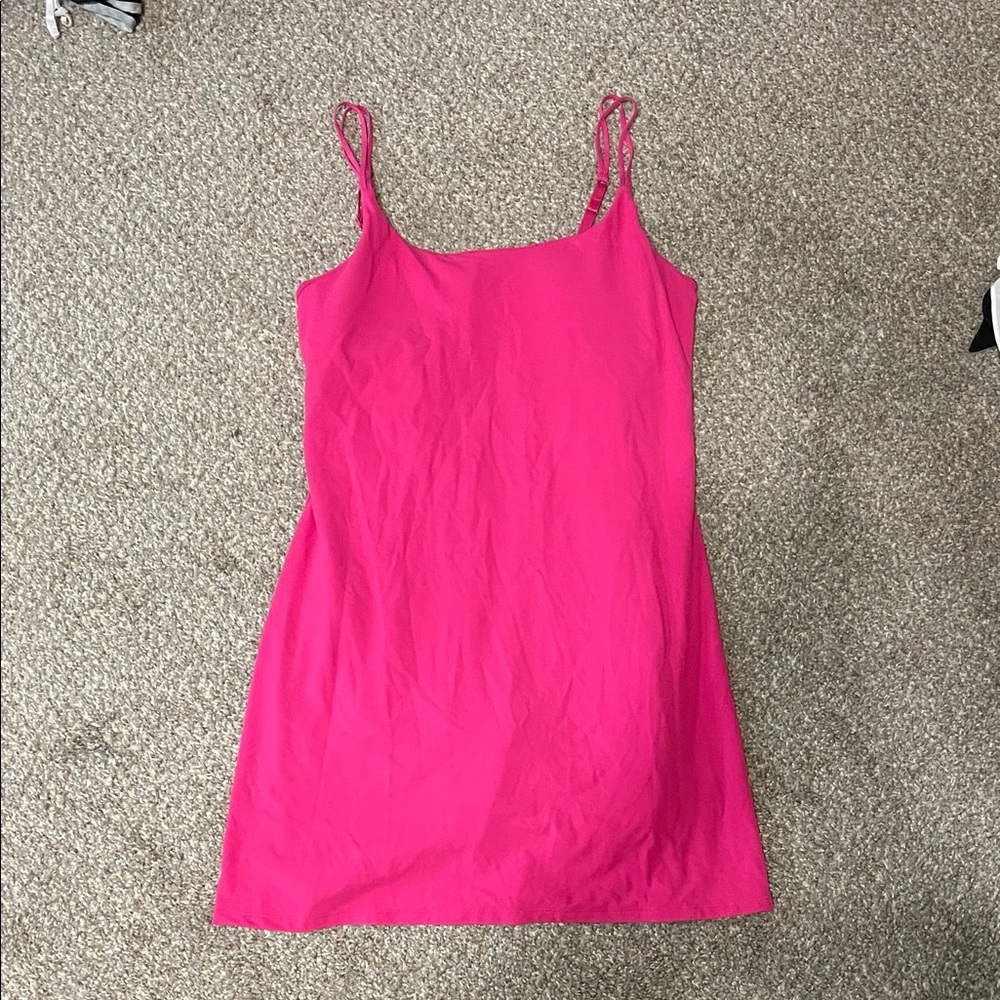 90 Degree By Reflex Hot Pink Athletic Dress with Shorts